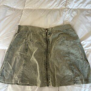 Urban Outfitters Green Denim Mini Skirt